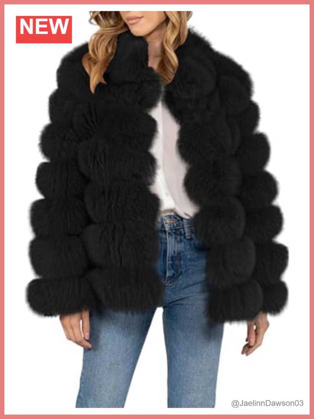 Faux Fur Zip Up Coat with Pockets Loose Fit Fall Winter Jacket